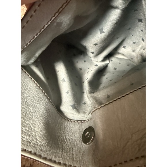 Fossil‎ Leather Crossbody Bag Turn Lock Key Charm Light Green Shoulder Purse - Picture 7 of 10